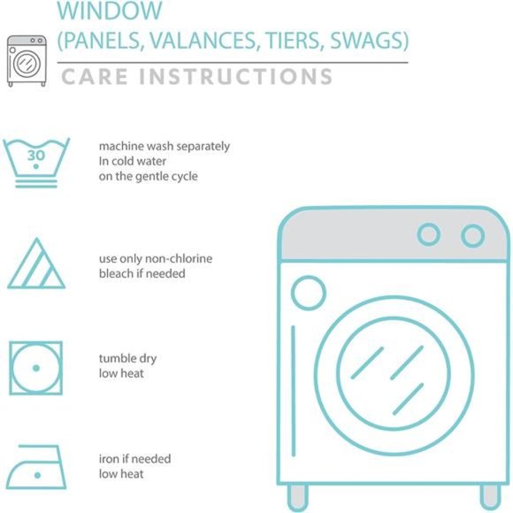 Linen Button Farmhouse Valance, 18"L x 84"W, Linen - Picture 3 of 7